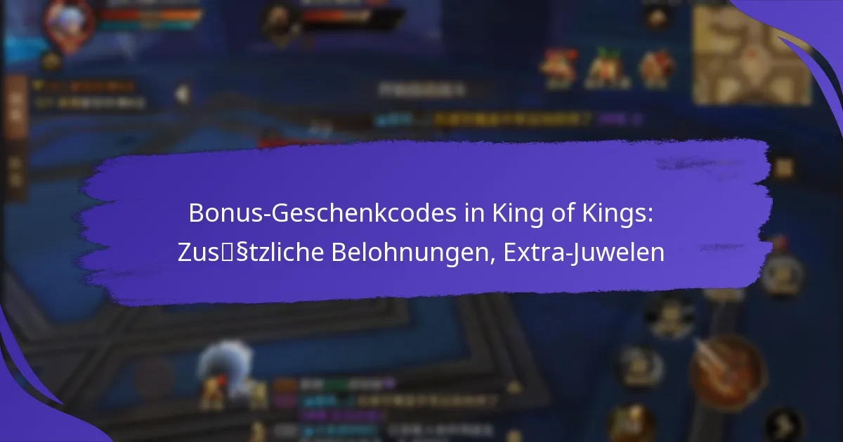 Bonus-Geschenkcodes in King of Kings: Zusätzliche Belohnungen, Extra-Juwelen