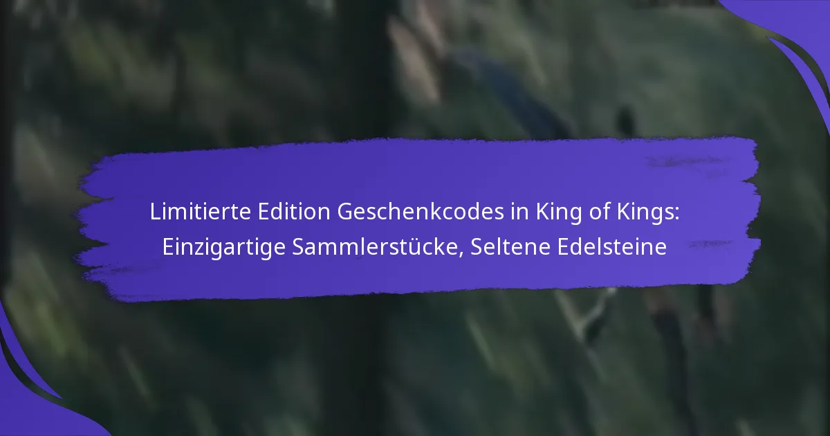 Limitierte Edition Geschenkcodes in King of Kings: Einzigartige Sammlerstücke, Seltene Edelsteine