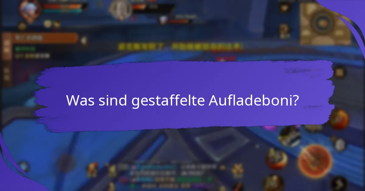 Welche Strategien maximieren gestaffelte Aufladeboni?
